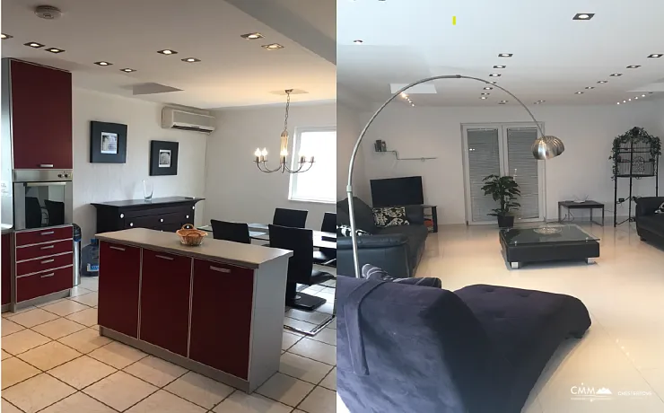 Tivat'ta büyük havuz ve bahçeli nefes kesici villa satılık